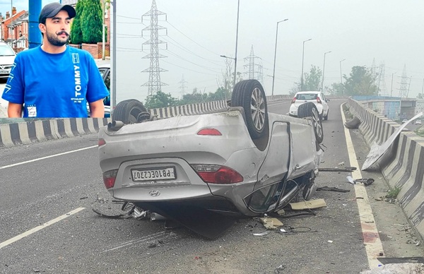 car overturned