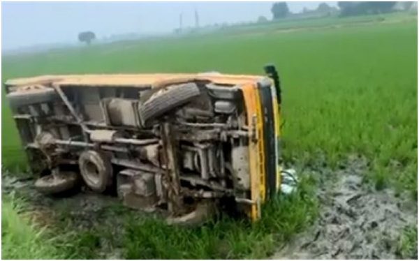 van overturned