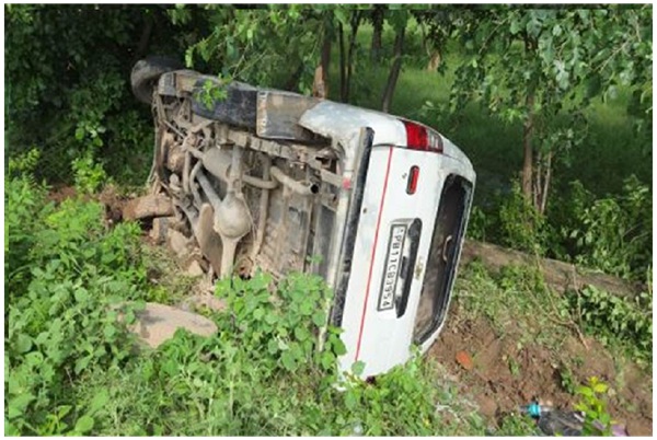 van overturned