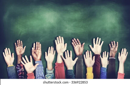 students hand